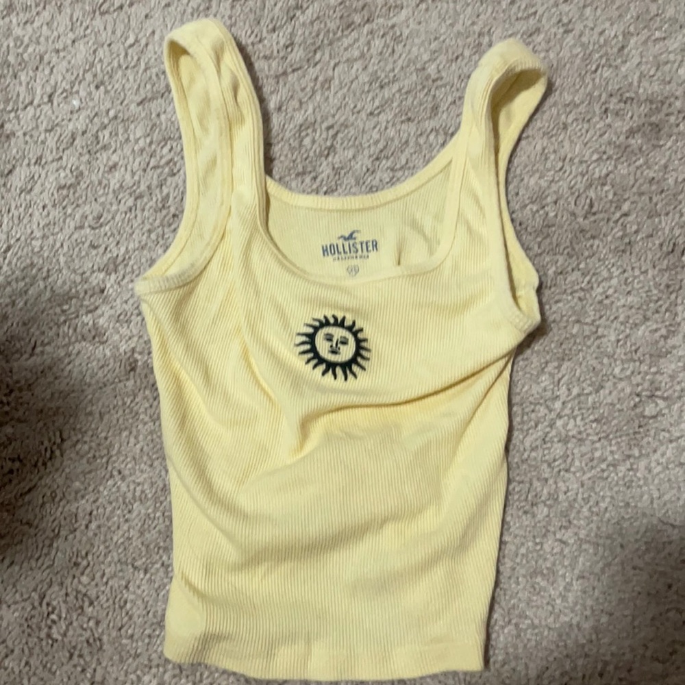 yellow hollister tank top